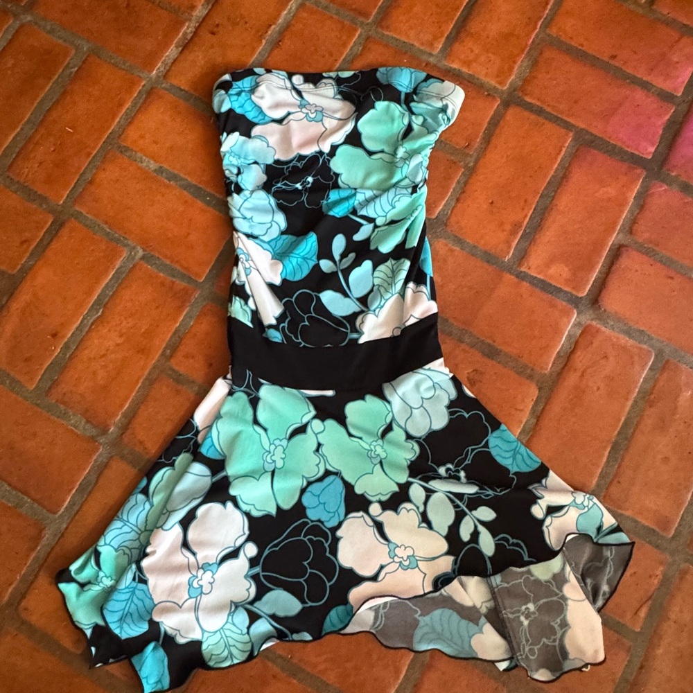 Floral Strapless Dress
